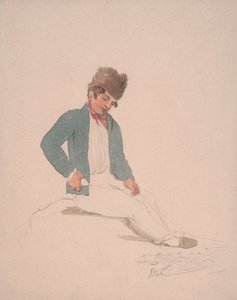 Retrato de un joven con sombrero de piel de John Baverstock Knight