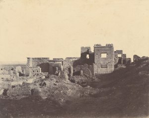 Médinet Habou. Vista tomada desde la entrada del Palacio de Ramsés Méiamoun de John Beasly Greene