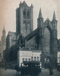 La Catedral de San Bavón, Gante, Bélgica, c. 1900-1914-1915 de John Benjamin Stone