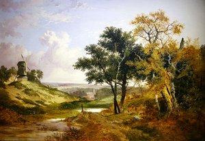 Paisaje con un Molino de Viento de John Berney Ladbrooke