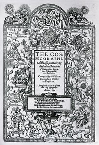 Portada de El vidrio cosmográfico, 1559 de John Bettes