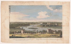 Vista del río Támesis en Richmond visto desde Richmond Hill Una vista desde Richmond Hill río arriba (título sobre el objeto) de John Bowles