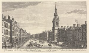 Iglesia de St. Mary le Bow en Cheapside Londres de John Bowles