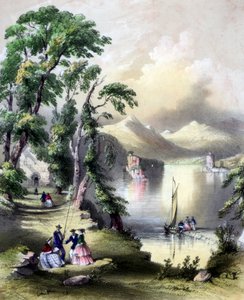 El lago de Killarney con las ruinas de la Abadía de Innisfallen, Irlanda, siglo XIX de John Brandard