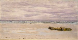 Kennack Sands, Cornwall, en marea baja, 1877 de John Brett