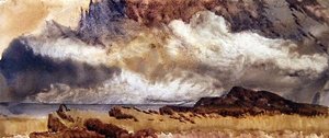 Niebla elevándose en las tierras altas