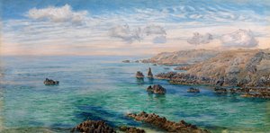Boceto en la costa sur de Guernsey de John Brett