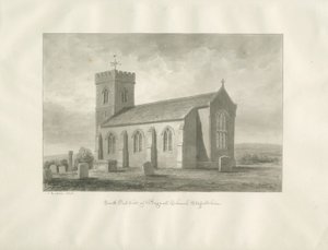 Iglesia de Bagnall: dibujo en sepia, 1848 de John Buckler