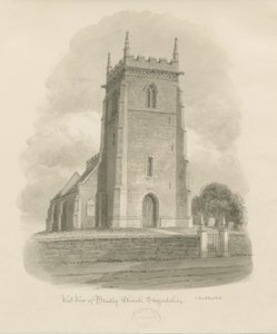 Iglesia de Bradley: dibujo en sepia