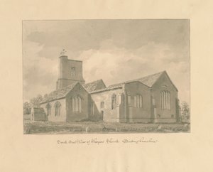 Buckinghamshire - Iglesia de Chenies: dibujo en sepia, 1824 de John Buckler