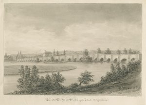 Burton-upon-Trent - Puente y Ciudad de John Buckler