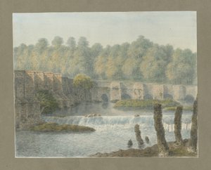 Burton-upon-Trent Bridge y Ciudad de John Buckler