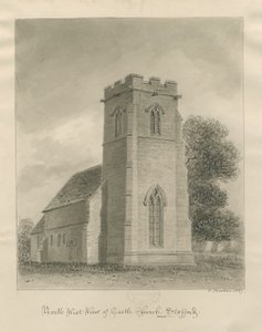 Iglesia del Castillo: dibujo en sepia de John Buckler