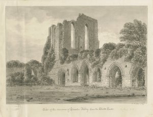 Croxden Abbey: dibujo en sepia de John Buckler