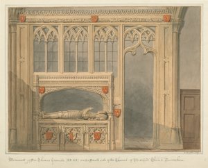 Devonshire - Iglesia de Bideford - Monumento de Sir Thomas Grenville de John Buckler