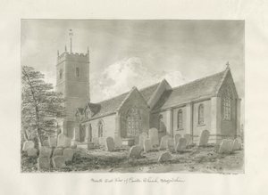 Iglesia de Enville: dibujo en sepia, 1846 de John Buckler