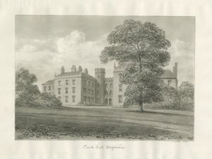 Enville Hall: dibujo en sepia