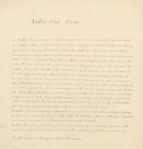 Audley End - Descripción Histórica de John Buckler