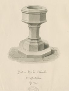 Pila Bautismal en la Iglesia de Stoke-upon-Trent de John Buckler