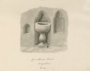 Pila en la Iglesia de Barton under Needwood de John Buckler
