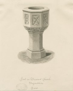 Fuente en la Iglesia de Brewood de John Buckler