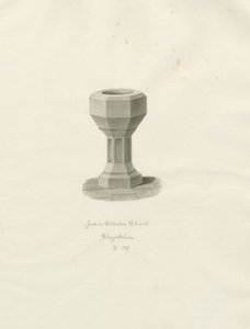Fuente en la Iglesia de Ellastone de John Buckler
