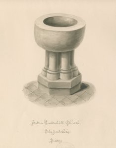 Pila bautismal en la Iglesia de Tatenhill