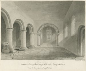 Interior de la Iglesia de Armitage de John Buckler
