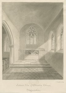 Interior de la Iglesia de Bradley de John Buckler