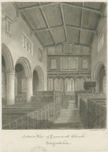 Interior de la Iglesia de Caverswall de John Buckler