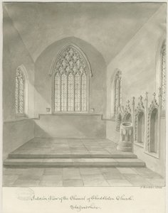 Interior de la Iglesia de Cheddleton de John Buckler