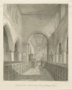 Interior de la Iglesia de Eccleshall de John Buckler