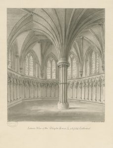 Interior de la Catedral de Lichfield - Sala Capitular de John Buckler
