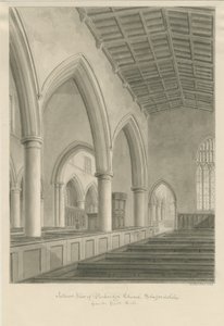 Interior de la Iglesia de Penkridge de John Buckler