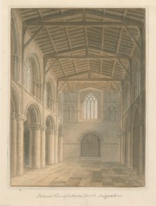 Interior de la Iglesia Prioral de Tutbury de John Buckler