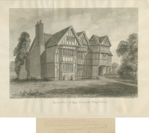 Kingswinford - Bradley Hall: dibujo en sepia de John Buckler