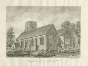 Iglesia de Kinver: dibujo en sepia de John Buckler