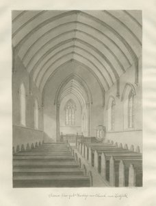 Lichfield - Interior de la Iglesia de Cristo de John Buckler