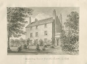 Lichfield - Casa del Maestro en el Hospital de San Juan: dibujo en sepia