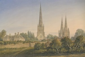 Catedral de Lichfield - Vista Norte de John Buckler
