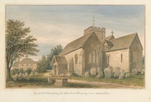 Oxfordshire - Iglesia y Casa Parroquial de Shiplake de John Buckler