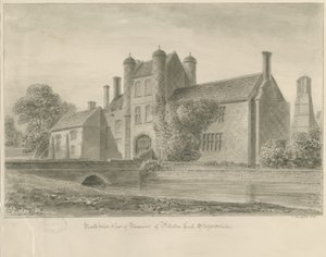 Pillaton Hall: dibujo en sepia, 1841 de John Buckler