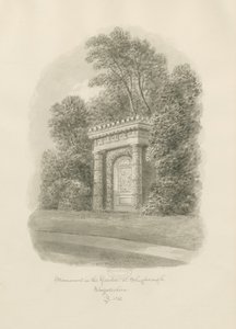 Shugborough - Monumento: dibujo en sepia de John Buckler