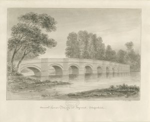 Puente Shugborough: dibujo en sepia