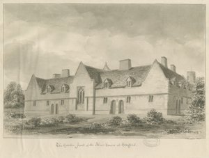 Stafford - Casas de beneficencia: dibujo en sepia, 1841 de John Buckler