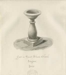 Stafford - Pila Bautismal en la Iglesia de San Chad de John Buckler