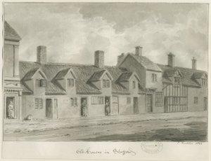 Stafford - Casas antiguas en Eastgate Street de John Buckler