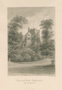 Castillo de Tamworth: dibujo en sepia de John Buckler
