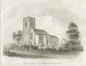 La Vieja Iglesia en Biddulph, Staffordshire, 1844 de John Buckler