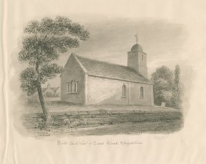 Iglesia de Tixall: dibujo en lavado sepia, nd [?1841] de John Buckler